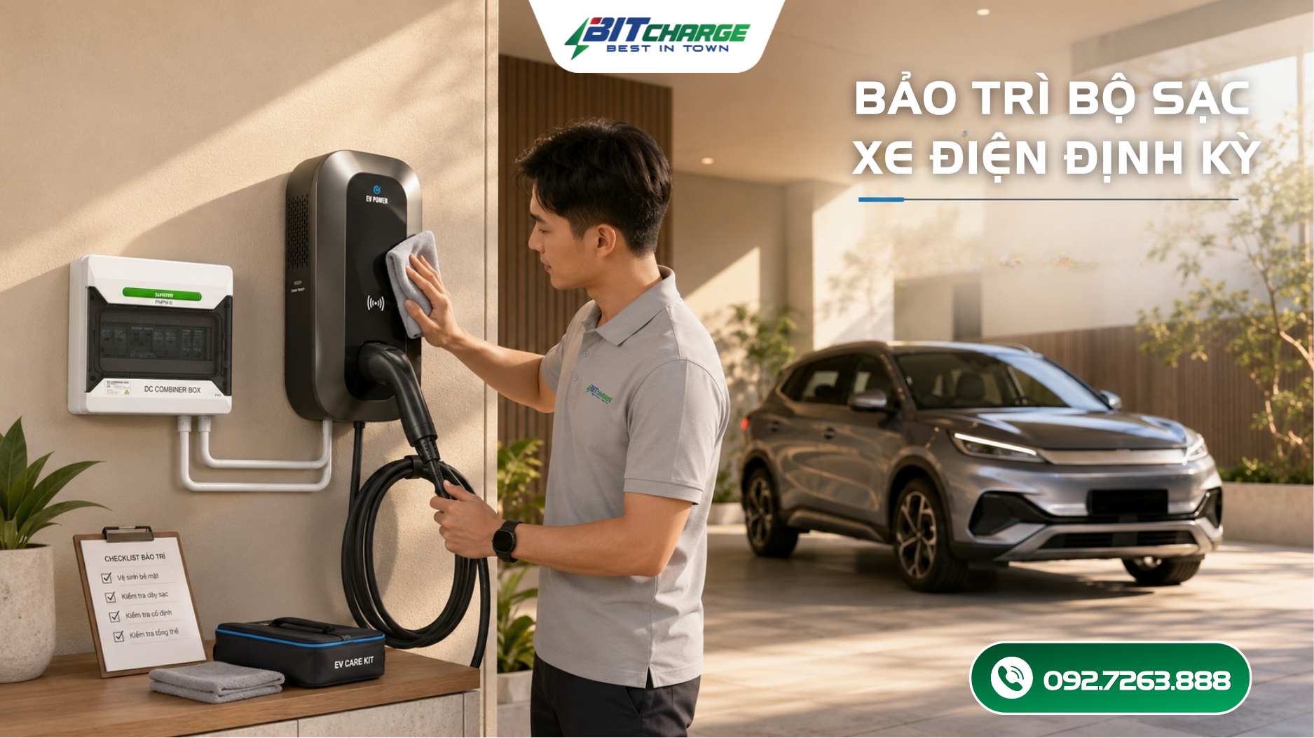 bảo trị bộ sạc xe điện định kỳ